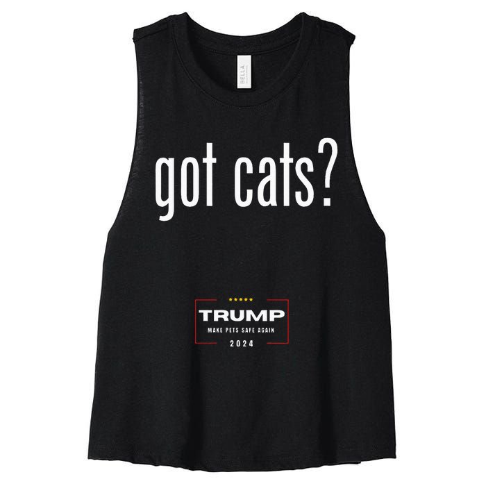 Got Cats Eating The Dogs Cats Women's Racerback Cropped Tank