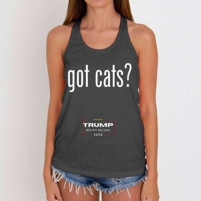 Got Cats Eating The Dogs Cats Women's Knotted Racerback Tank