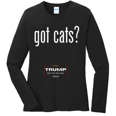 Got Cats Eating The Dogs Cats Ladies Long Sleeve Shirt