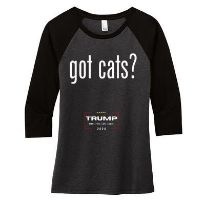 Got Cats Eating The Dogs Cats Women's Tri-Blend 3/4-Sleeve Raglan Shirt