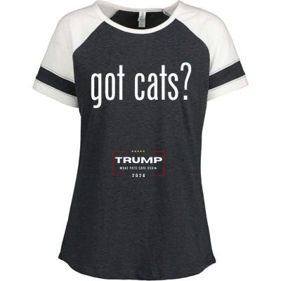 Got Cats Eating The Dogs Cats Enza Ladies Jersey Colorblock Tee