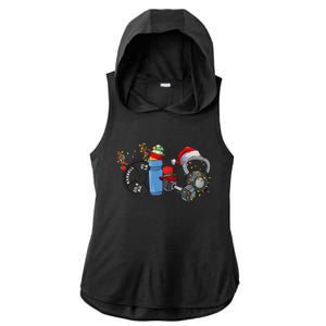 Gym Christmas Fitness Christmas Workout Ladies PosiCharge Tri-Blend Wicking Draft Hoodie Tank