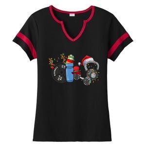 Gym Christmas Fitness Christmas Workout Ladies Halftime Notch Neck Tee