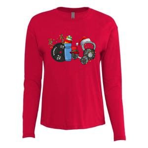 Gym Christmas Fitness Christmas Workout Womens Cotton Relaxed Long Sleeve T-Shirt