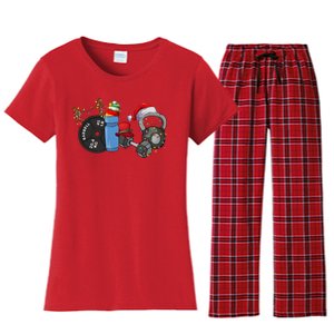 Gym Christmas Fitness Christmas Workout Women's Flannel Pajama Set