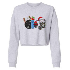 Gym Christmas Fitness Christmas Workout Cropped Pullover Crew