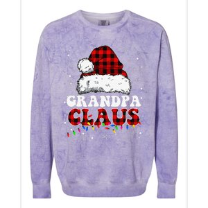 Grandpa Claus Funny Santa Claus Matching Family Pajamas Colorblast Crewneck Sweatshirt