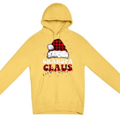 Grandpa Claus Funny Santa Claus Matching Family Pajamas Premium Pullover Hoodie