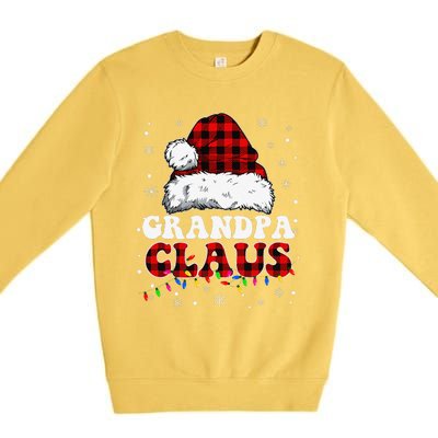 Grandpa Claus Funny Santa Claus Matching Family Pajamas Premium Crewneck Sweatshirt