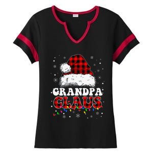 Grandpa Claus Funny Santa Claus Matching Family Pajamas Ladies Halftime Notch Neck Tee