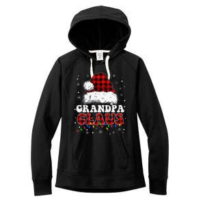 Grandpa Claus Funny Santa Claus Matching Family Pajamas Women's Fleece Hoodie