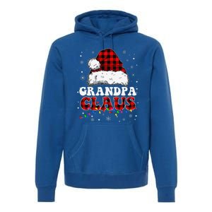 Grandpa Claus Funny Santa Claus Matching Family Pajamas Premium Hoodie