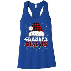 Grandpa Claus Funny Santa Claus Matching Family Pajamas Women's Racerback Tank