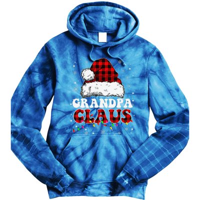 Grandpa Claus Funny Santa Claus Matching Family Pajamas Tie Dye Hoodie