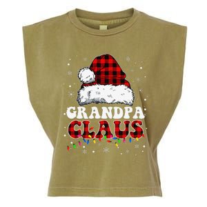 Grandpa Claus Funny Santa Claus Matching Family Pajamas Garment-Dyed Women's Muscle Tee