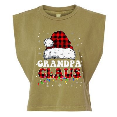 Grandpa Claus Funny Santa Claus Matching Family Pajamas Garment-Dyed Women's Muscle Tee