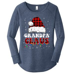 Grandpa Claus Funny Santa Claus Matching Family Pajamas Women's Perfect Tri Tunic Long Sleeve Shirt