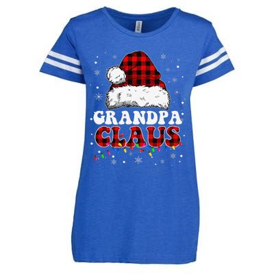 Grandpa Claus Funny Santa Claus Matching Family Pajamas Enza Ladies Jersey Football T-Shirt