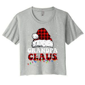 Grandpa Claus Funny Santa Claus Matching Family Pajamas Women's Crop Top Tee