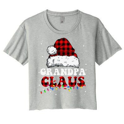 Grandpa Claus Funny Santa Claus Matching Family Pajamas Women's Crop Top Tee