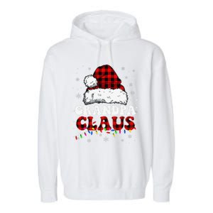 Grandpa Claus Funny Santa Claus Matching Family Pajamas Garment-Dyed Fleece Hoodie