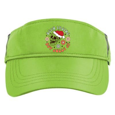 Groovy Christmas Funny Skeleton Dead Inside But Jolly Af Gift Adult Drive Performance Visor