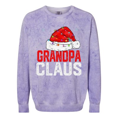 Grandpa Claus Funny Xmas Family Matching Grandpa Christmas Gift Colorblast Crewneck Sweatshirt