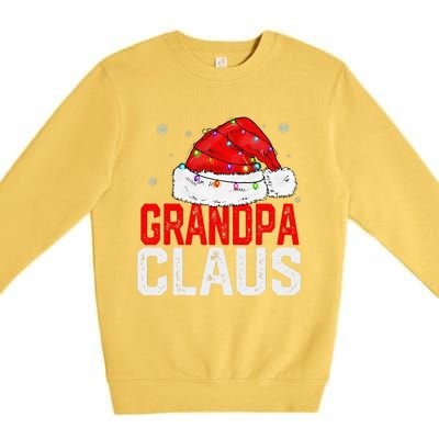 Grandpa Claus Funny Xmas Family Matching Grandpa Christmas Gift Premium Crewneck Sweatshirt