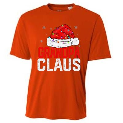 Grandpa Claus Funny Xmas Family Matching Grandpa Christmas Gift Cooling Performance Crew T-Shirt