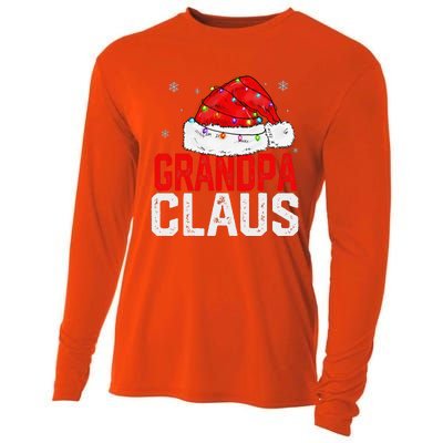 Grandpa Claus Funny Xmas Family Matching Grandpa Christmas Gift Cooling Performance Long Sleeve Crew