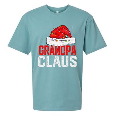 Grandpa Claus Funny Xmas Family Matching Grandpa Christmas Gift Sueded Cloud Jersey T-Shirt