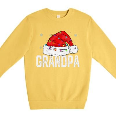 Grandpa Claus Funny Xmas Family Matching Grandpa Christmas Premium Crewneck Sweatshirt