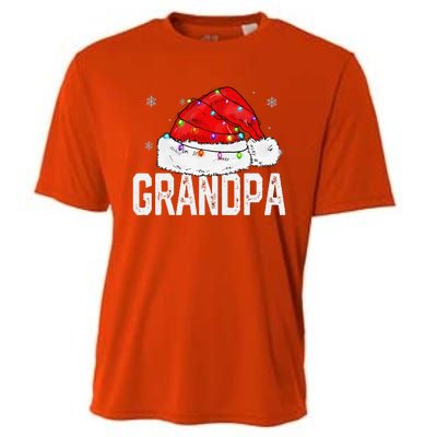 Grandpa Claus Funny Xmas Family Matching Grandpa Christmas Cooling Performance Crew T-Shirt