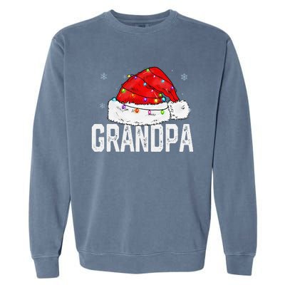 Grandpa Claus Funny Xmas Family Matching Grandpa Christmas Garment-Dyed Sweatshirt