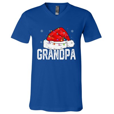 Grandpa Claus Funny Xmas Family Matching Grandpa Christmas V-Neck T-Shirt