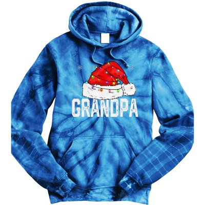 Grandpa Claus Funny Xmas Family Matching Grandpa Christmas Tie Dye Hoodie