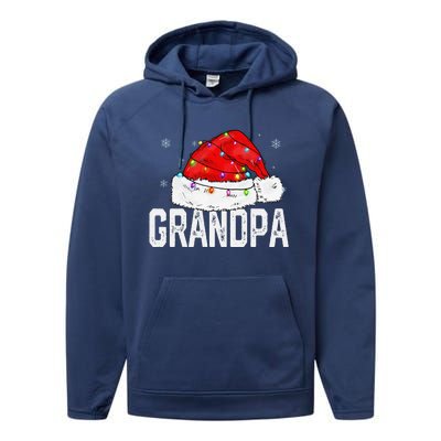 Grandpa Claus Funny Xmas Family Matching Grandpa Christmas Performance Fleece Hoodie