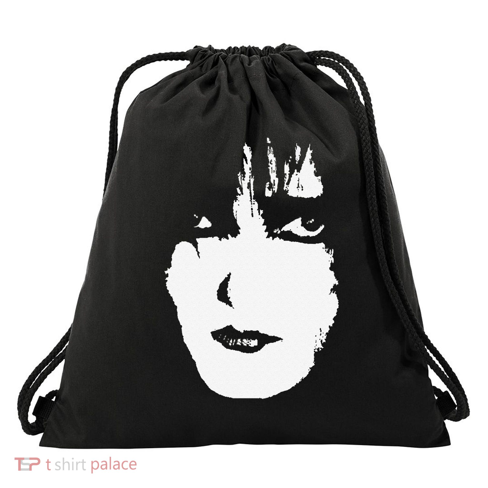 Ghostly Creepy Face Drawstring Bag