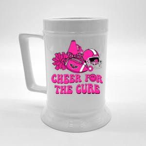 Groovy Cheer For The Cure Football Breast Cancer Support Gift Beer Stein