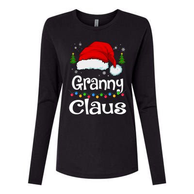 Granny Claus Funny Gift Christmas Pajama Family Matching Xmas Funny Gift Womens Cotton Relaxed Long Sleeve T-Shirt