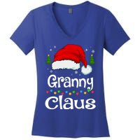 Granny Claus Funny Gift Christmas Pajama Family Matching Xmas Funny Gift Women's V-Neck T-Shirt