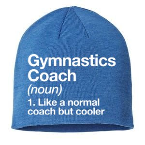 Gymnastics Coach Funny Sports Definition Trainer Instructor Cute Gift Sustainable Beanie