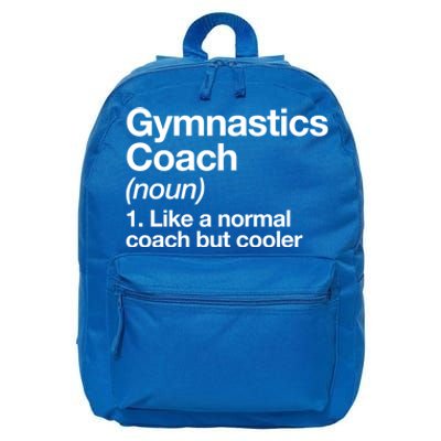 Gymnastics Coach Funny Sports Definition Trainer Instructor Cute Gift 16 in Basic Backpack