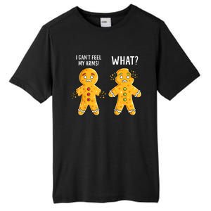 Gingerbread Christmas Funny Xmas Cookie I CanT Feel My Arms Tall Fusion ChromaSoft Performance T-Shirt