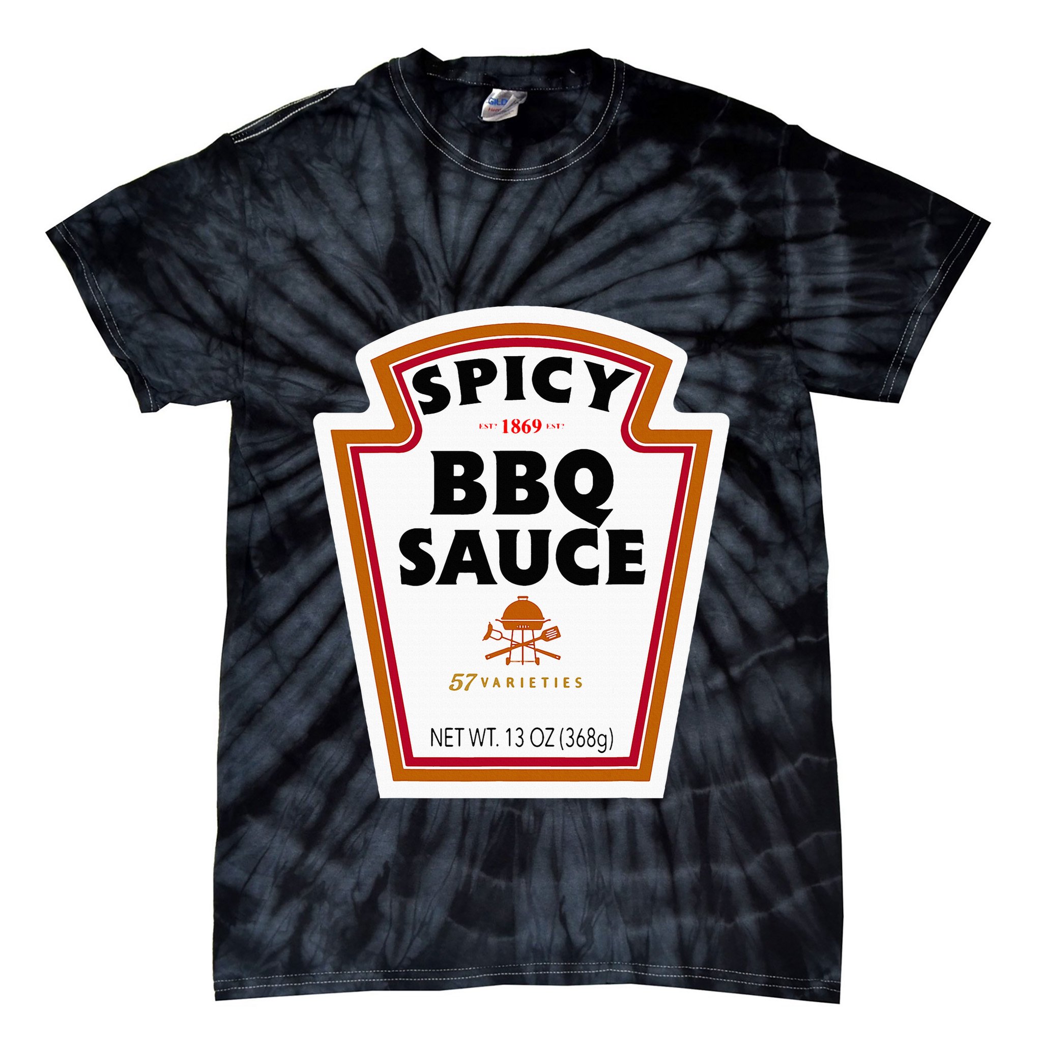 Group Condiments Funny Diy Halloween Costume Bbq Sauce Tie-Dye T-Shirt