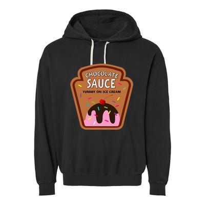 Group Condiments Funny Diy Halloween Costume Chocolate Sauce Garment-Dyed Fleece Hoodie