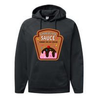 Group Condiments Funny Diy Halloween Costume Chocolate Sauce Performance Fleece Hoodie