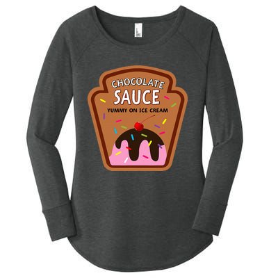 Group Condiments Funny Diy Halloween Costume Chocolate Sauce Women's Perfect Tri Tunic Long Sleeve Shirt