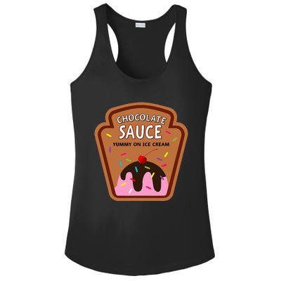 Group Condiments Funny Diy Halloween Costume Chocolate Sauce Ladies PosiCharge Competitor Racerback Tank