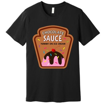 Group Condiments Funny Diy Halloween Costume Chocolate Sauce Premium T-Shirt